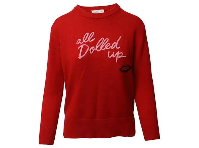 Kate Spade All Dolled Up Red Wool Sweater