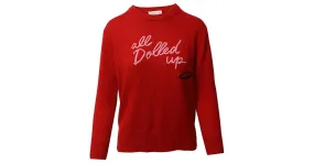 Kate Spade All Dolled Up Red Wool Sweater