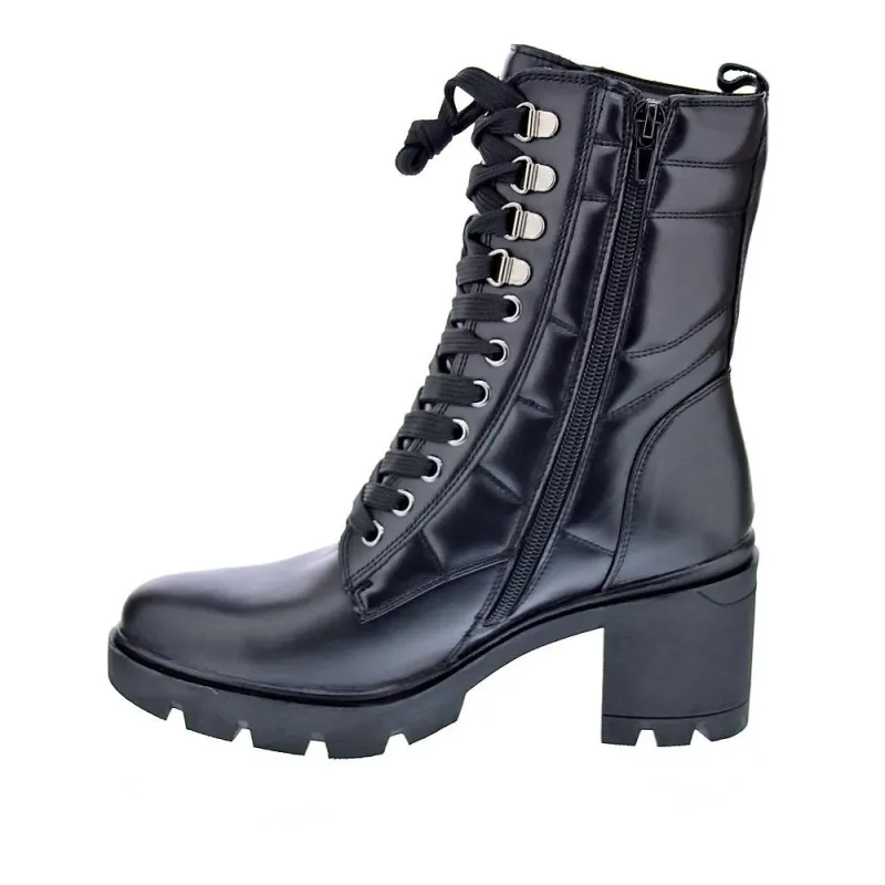 Chic Woman's Black Ankle Boots Keys 8692