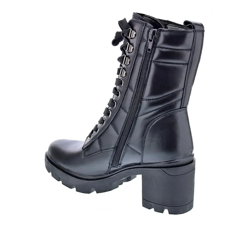 Chic Woman's Black Ankle Boots Keys 8692