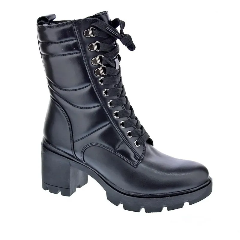 Chic Woman's Black Ankle Boots Keys 8692