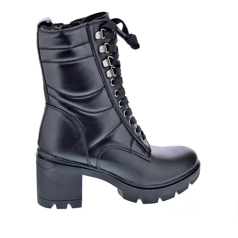 Chic Woman's Black Ankle Boots Keys 8692