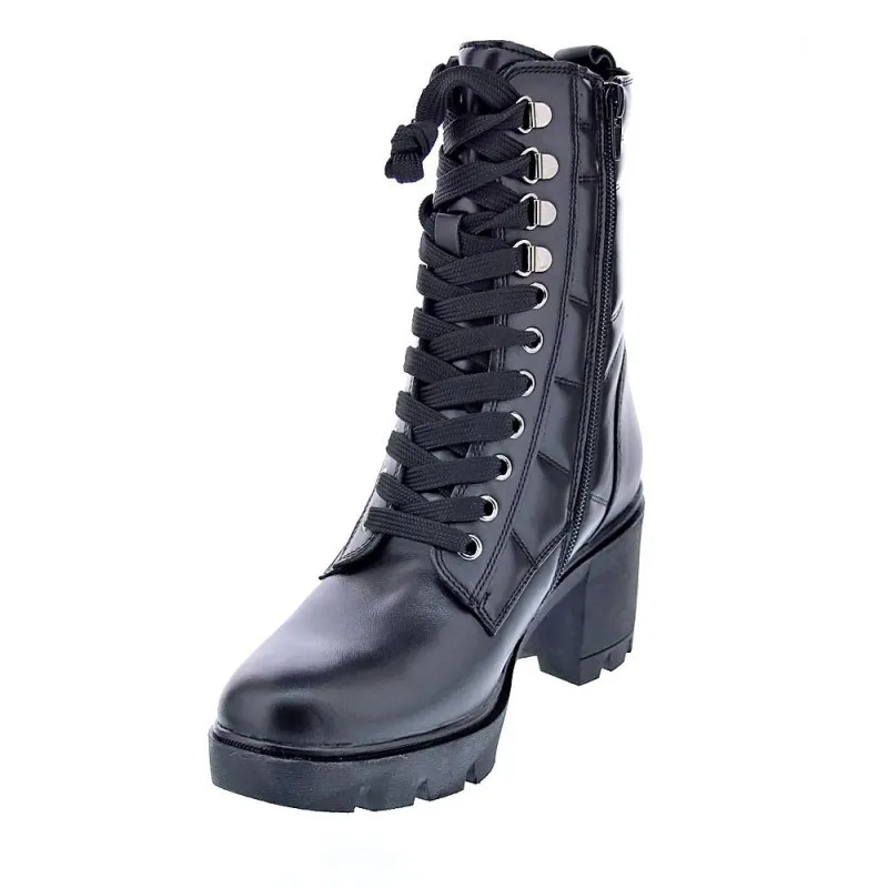 Chic Woman's Black Ankle Boots Keys 8692