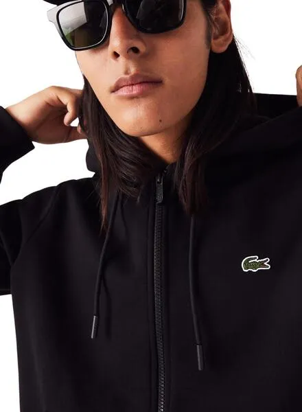 Lacoste Basic Black Zip-Up Hoodie