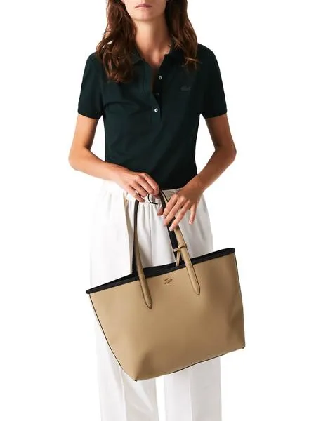 Lacoste Reversible Black Women's Shopping Tote Bag