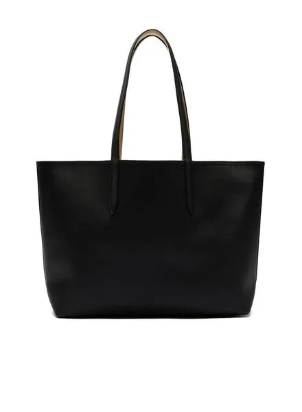 Lacoste Reversible Black Women's Shopping Tote Bag