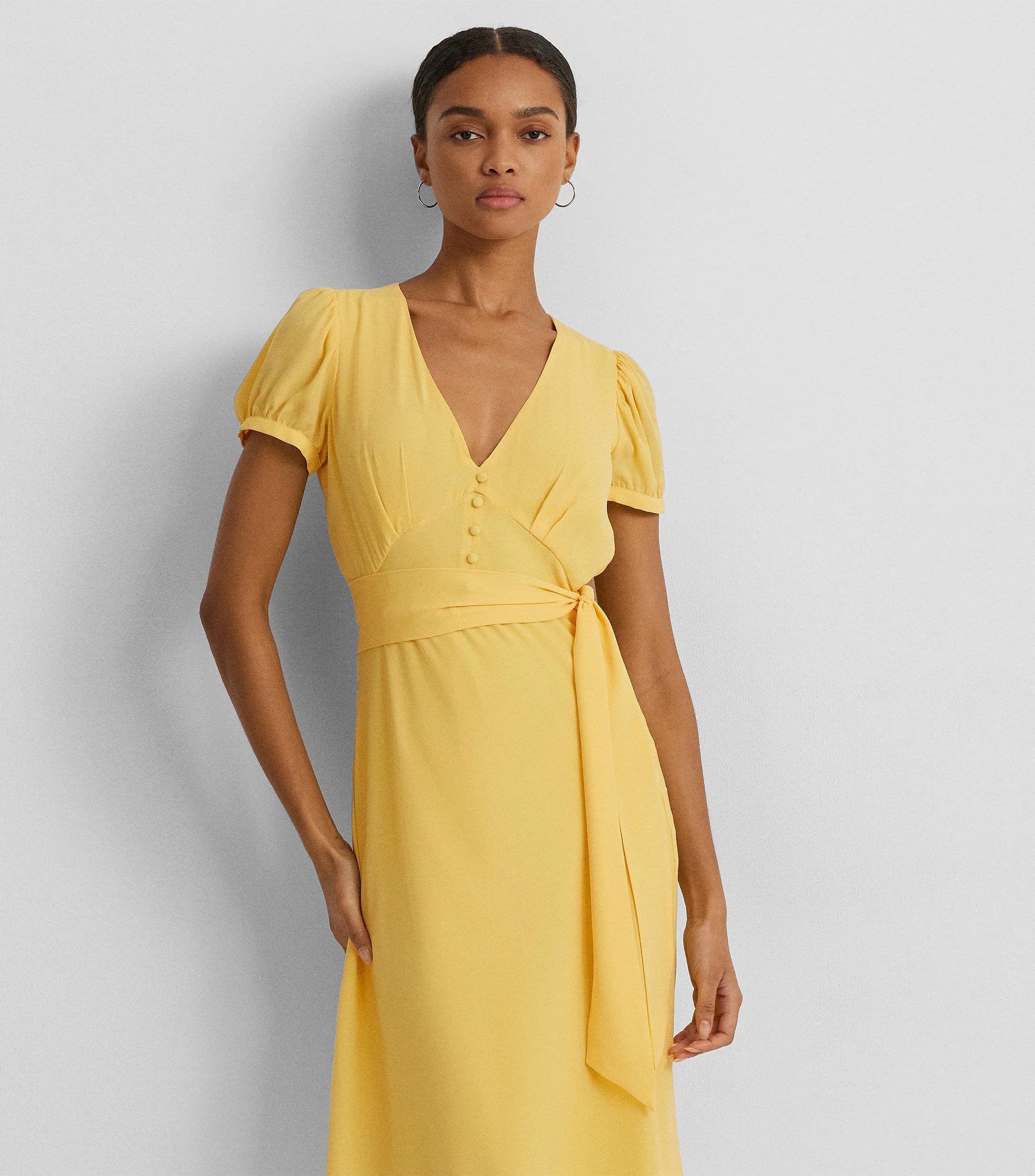 Lauren Ralph Lauren Vestido midi con cinturón Mujer