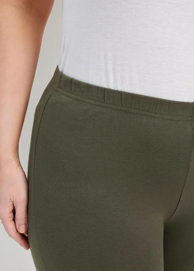 Dark olive green capri leggings