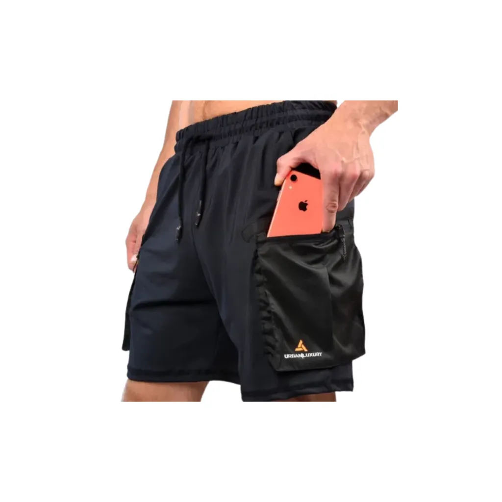 Lightweight Men's Microfiber Pants with Cargo Pockets Shorts