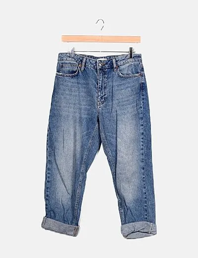 Loavies Denim Jeans with Folded Hem