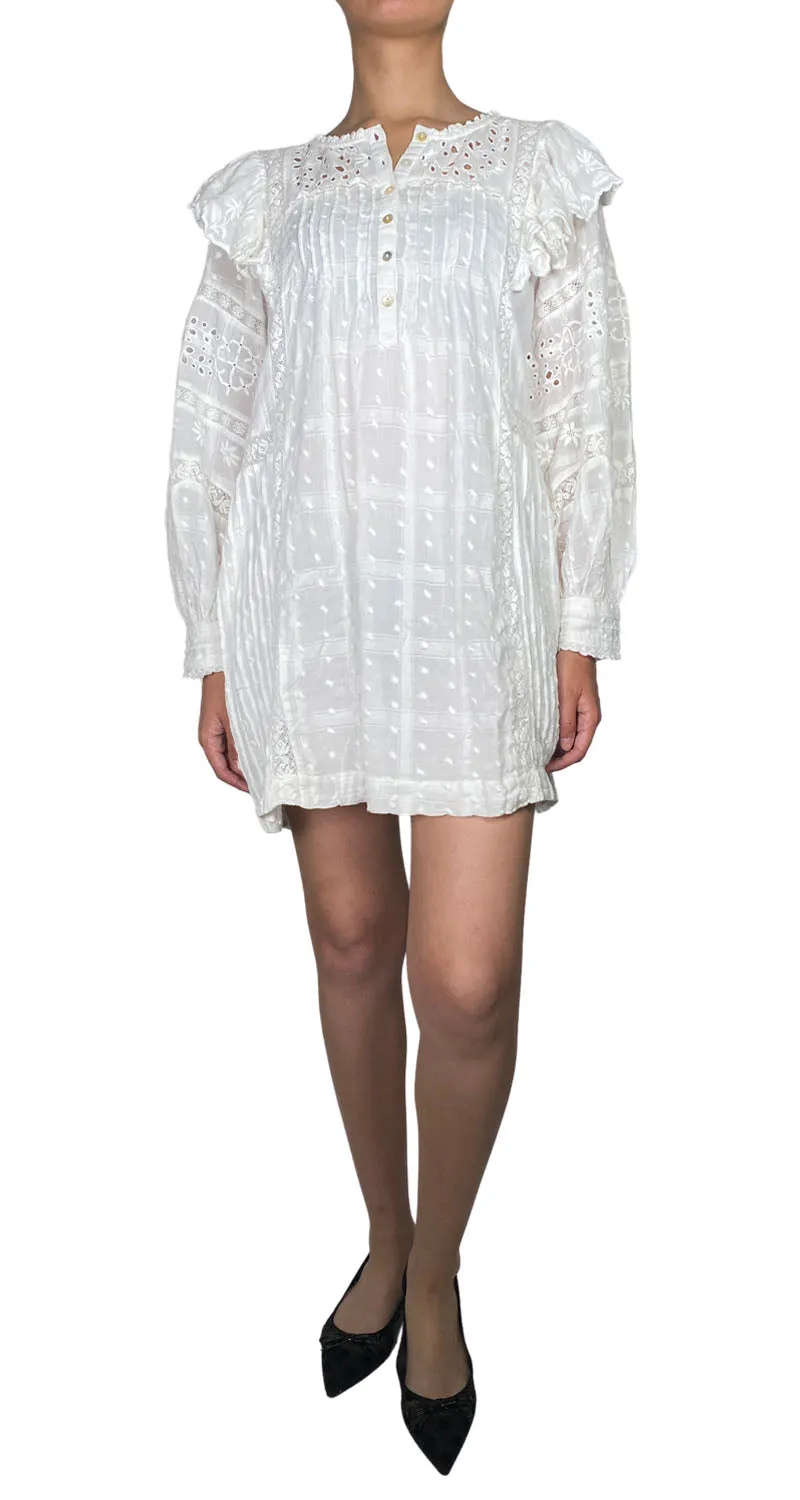 LOVESHACKFANCY Vestido Tejido Crochet