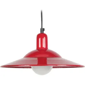 Rectangular Metal Red Pendant Light