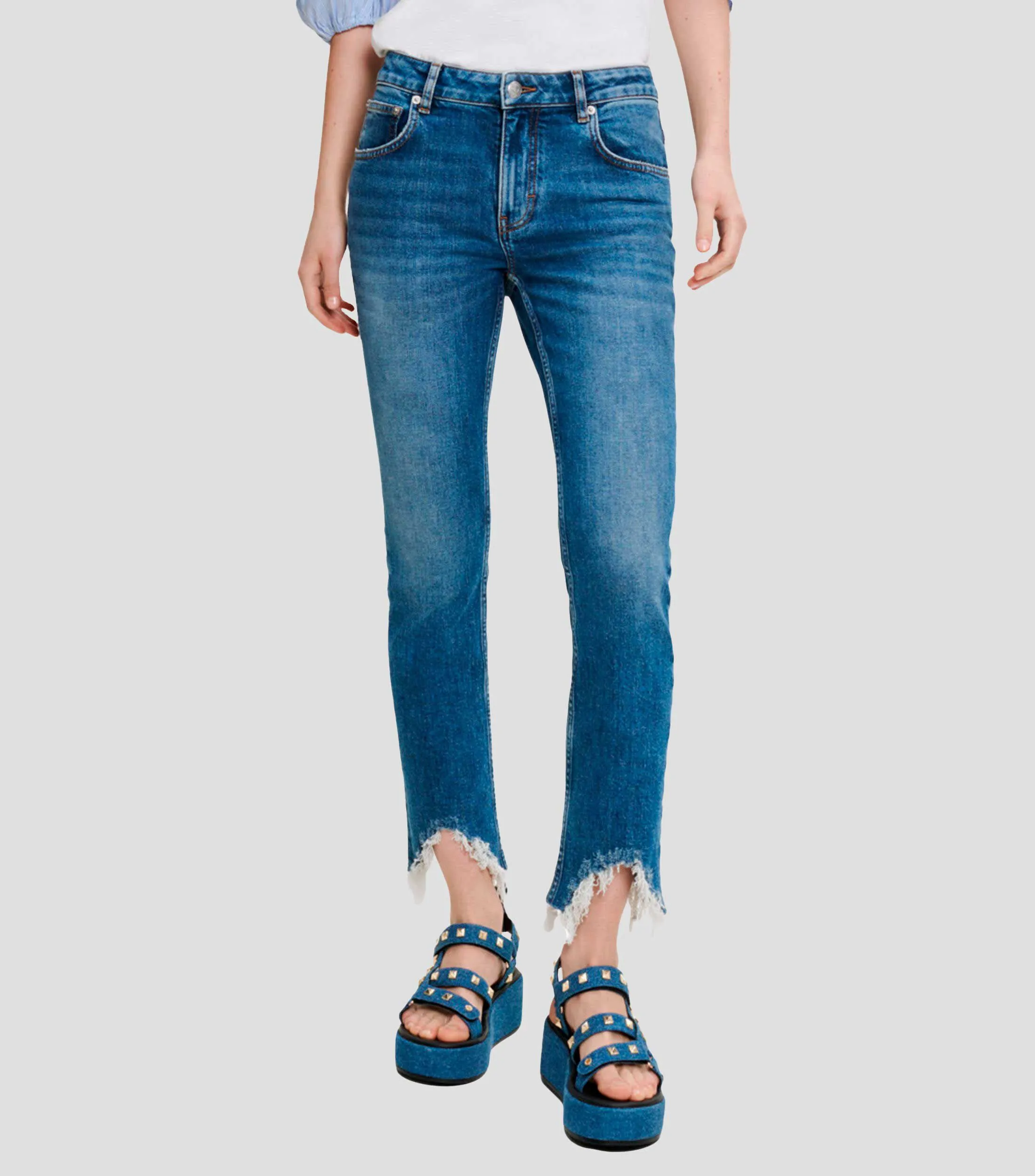 Maje Jeans de corte recto Mujer