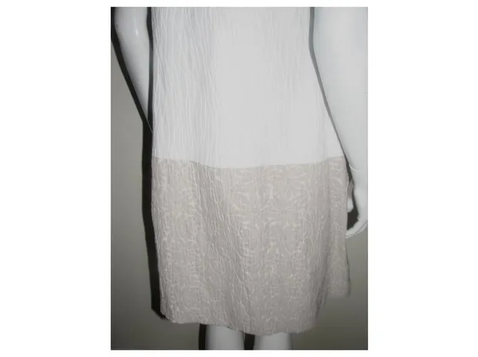 Milly Vestido Pini Blanco Beige 