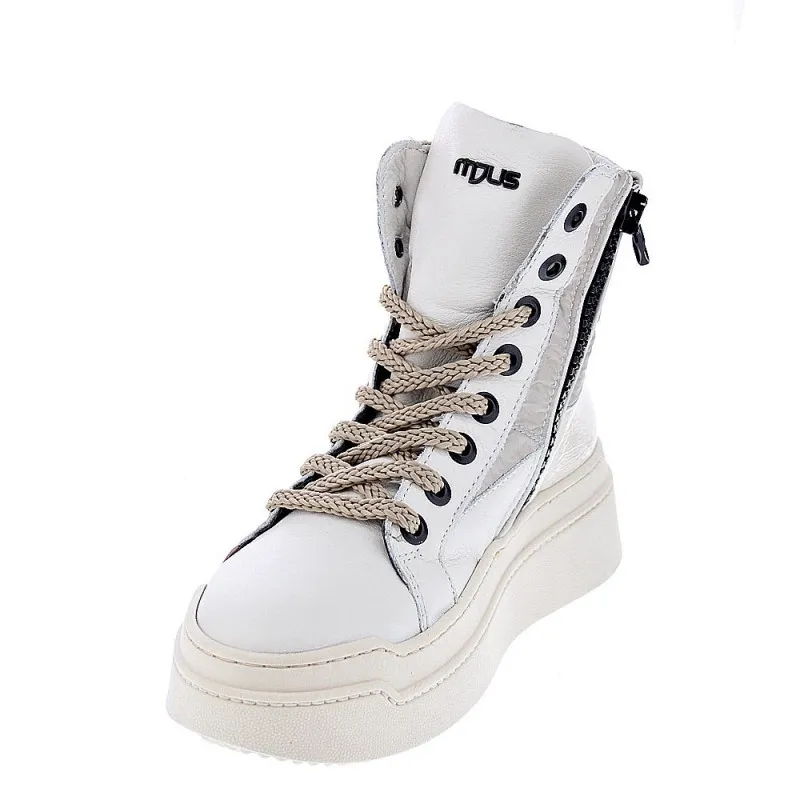 Modern Woman's White Ankle Boots Mjus P74206