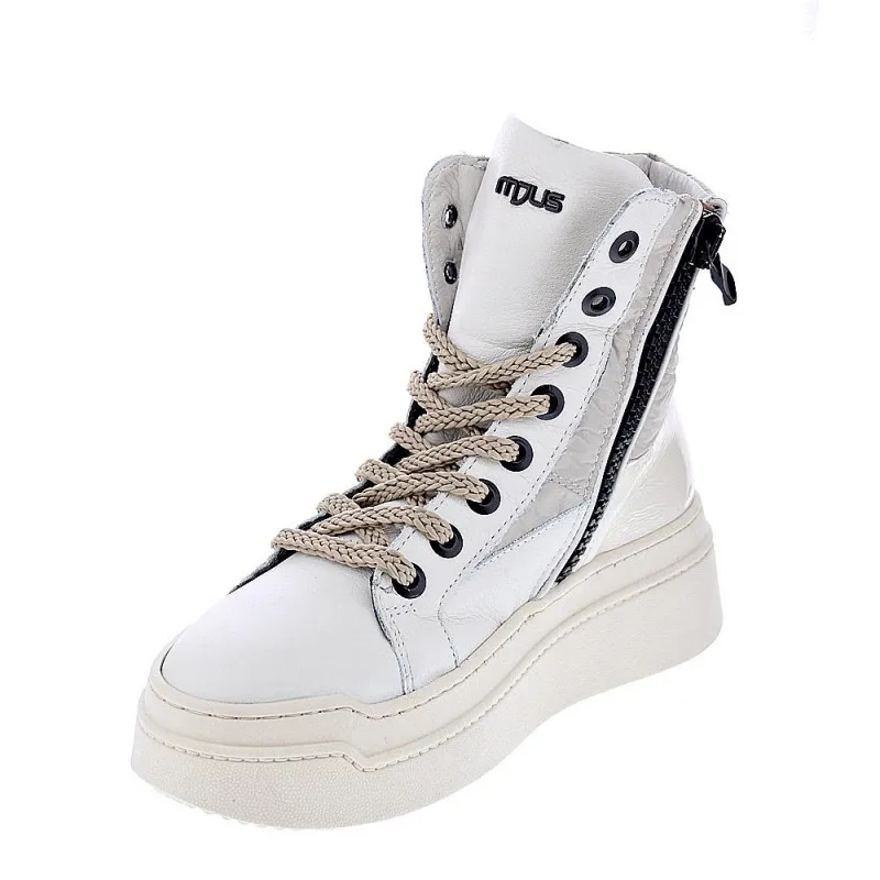 Modern Woman's White Ankle Boots Mjus P74206