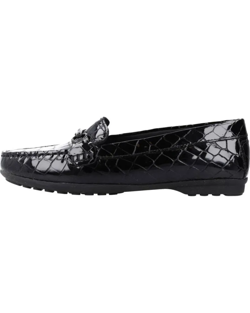 Mocasines de Mujer GEOX CROC PR PAT LEA NEGRO