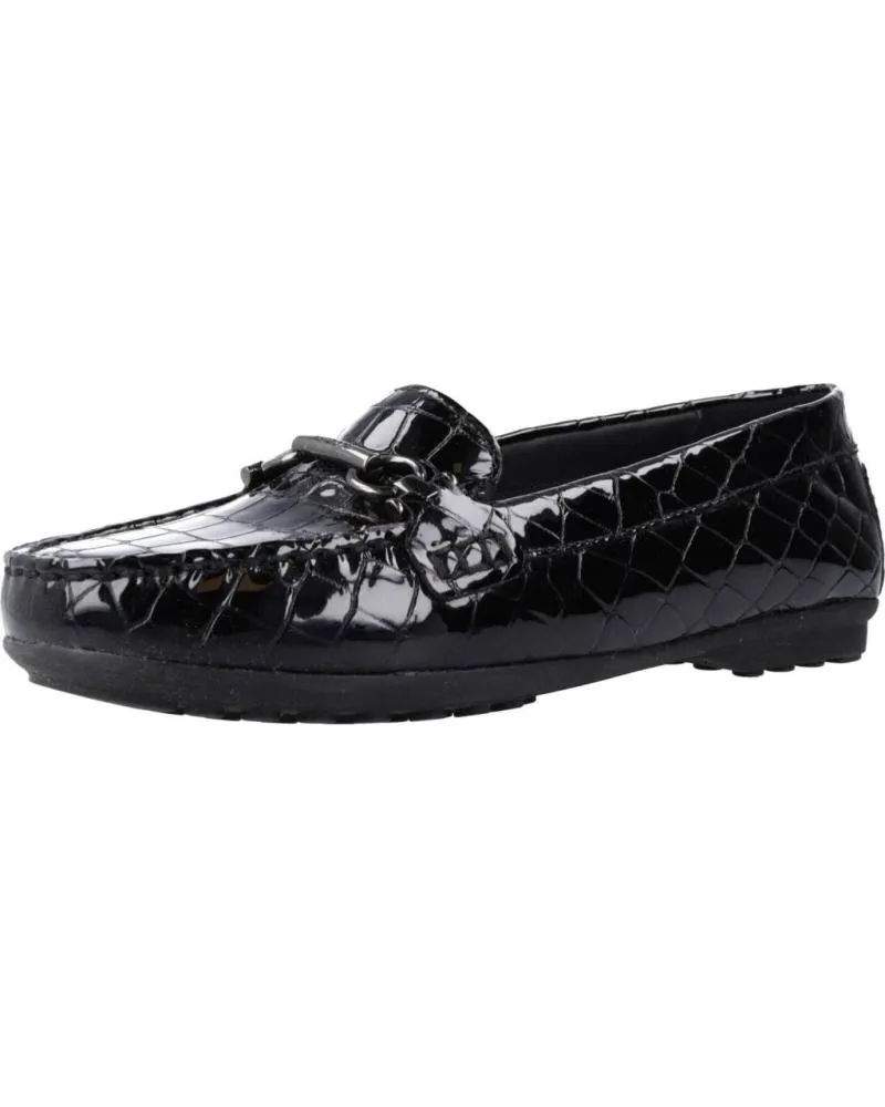 Mocasines de Mujer GEOX CROC PR PAT LEA NEGRO