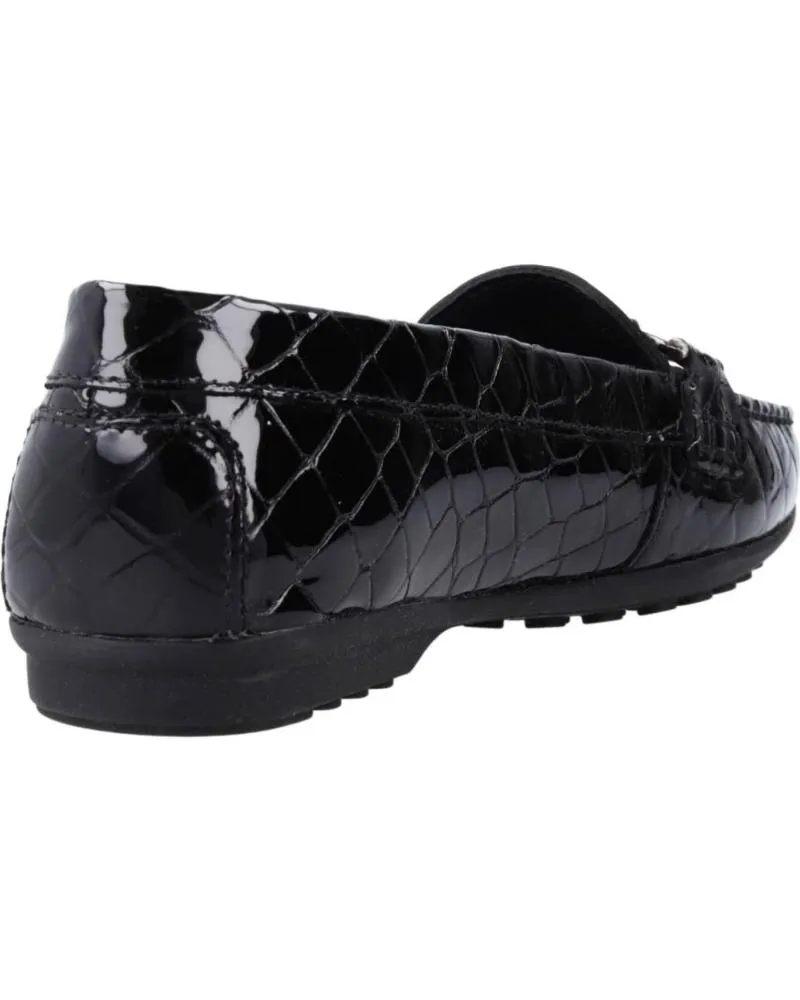 Mocasines de Mujer GEOX CROC PR PAT LEA NEGRO