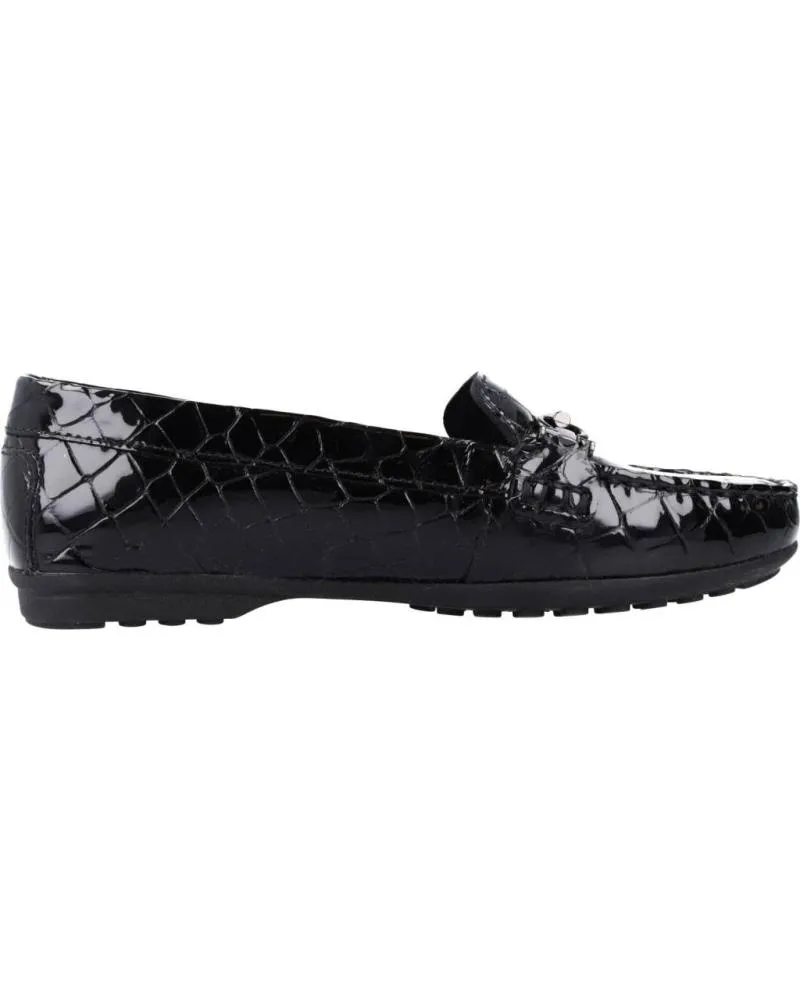 Mocasines de Mujer GEOX CROC PR PAT LEA NEGRO