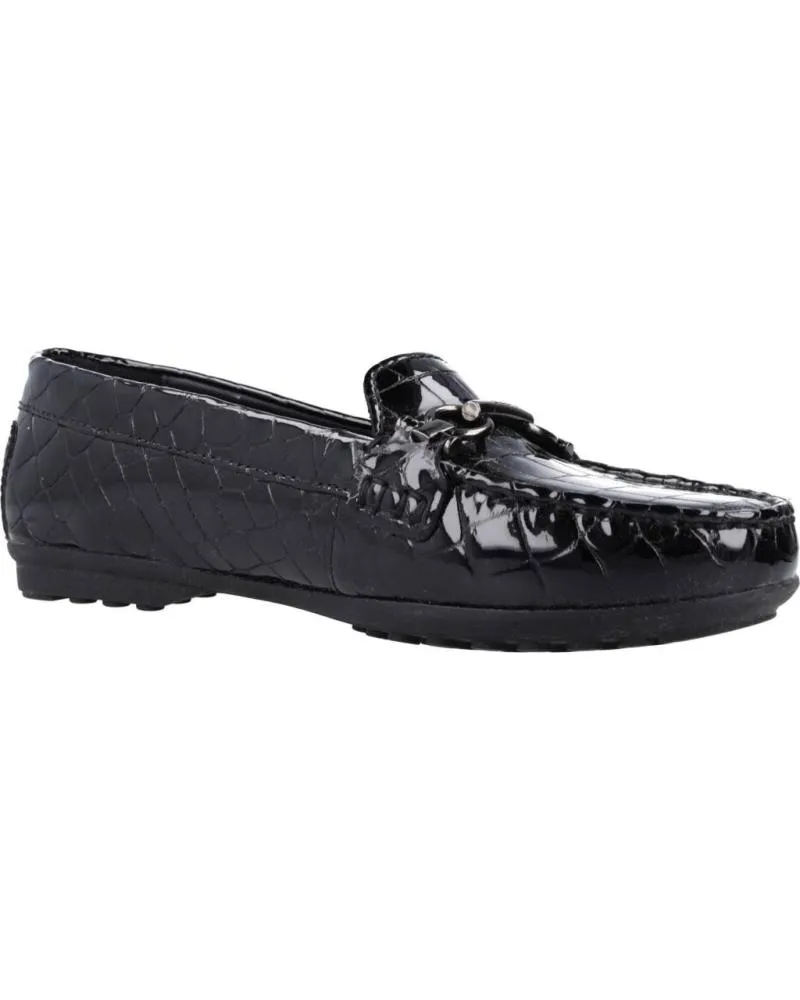 Mocasines de Mujer GEOX CROC PR PAT LEA NEGRO