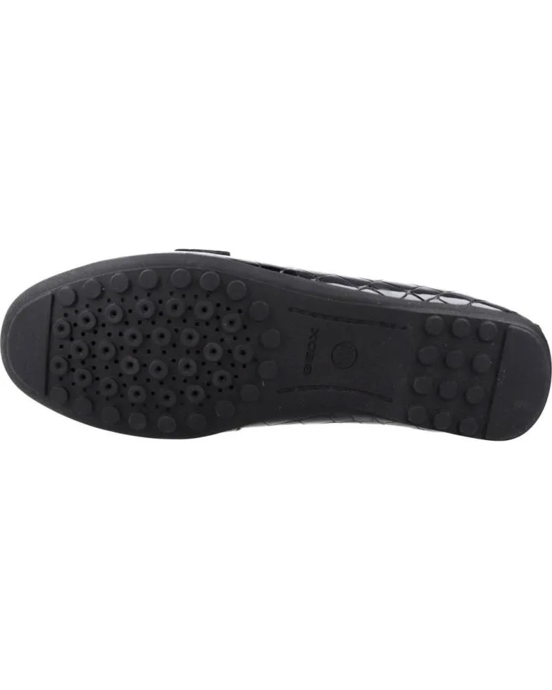 Mocasines de Mujer GEOX CROC PR PAT LEA NEGRO