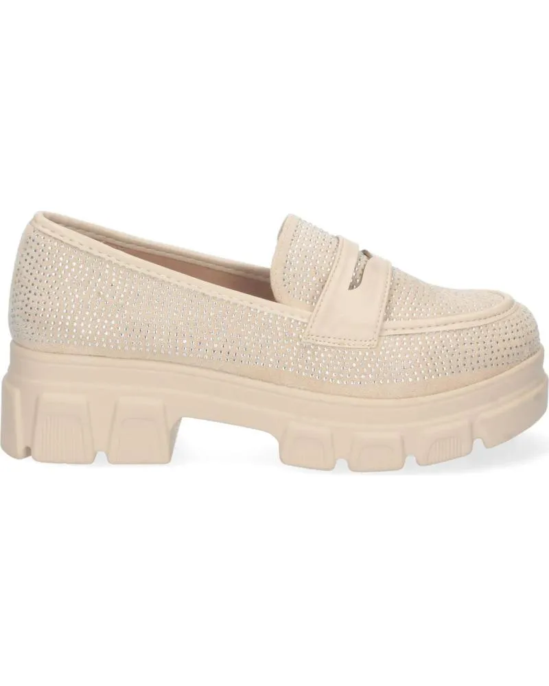 Mocasines PUNTOSALAO  de Mujer MOCASIN PLANO COLOR BEIGE PARA MUJER CON STRASS Y SUELA DENT  VARIOS COLORES