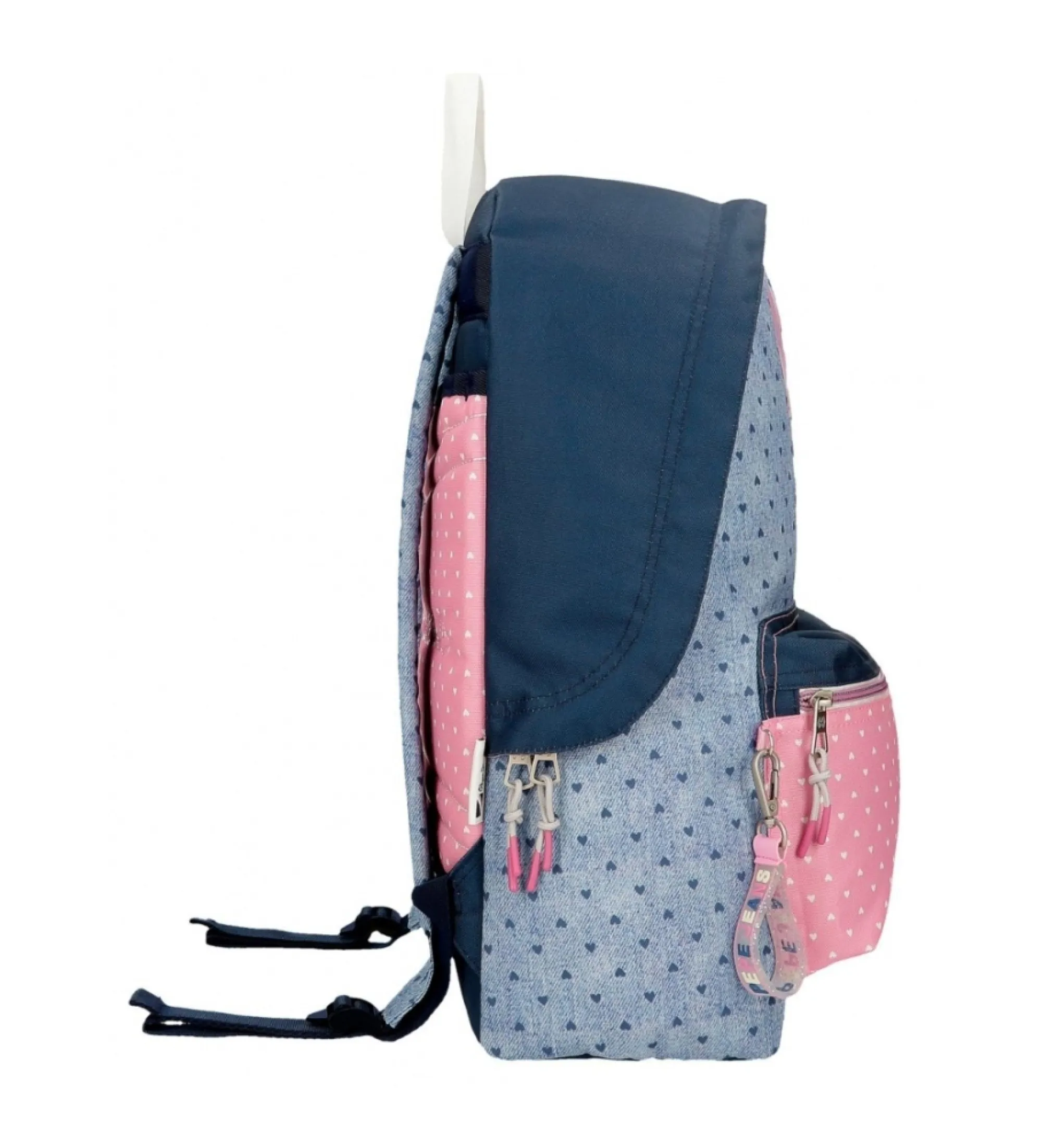 Pepe Jeans Noni Denim Backpack 42cm in Blue, Pink