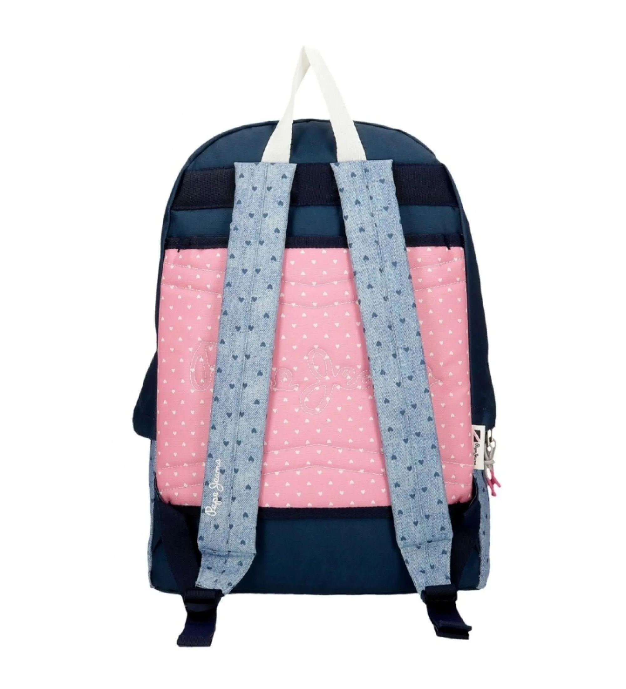 Pepe Jeans Noni Denim Backpack 42cm in Blue, Pink