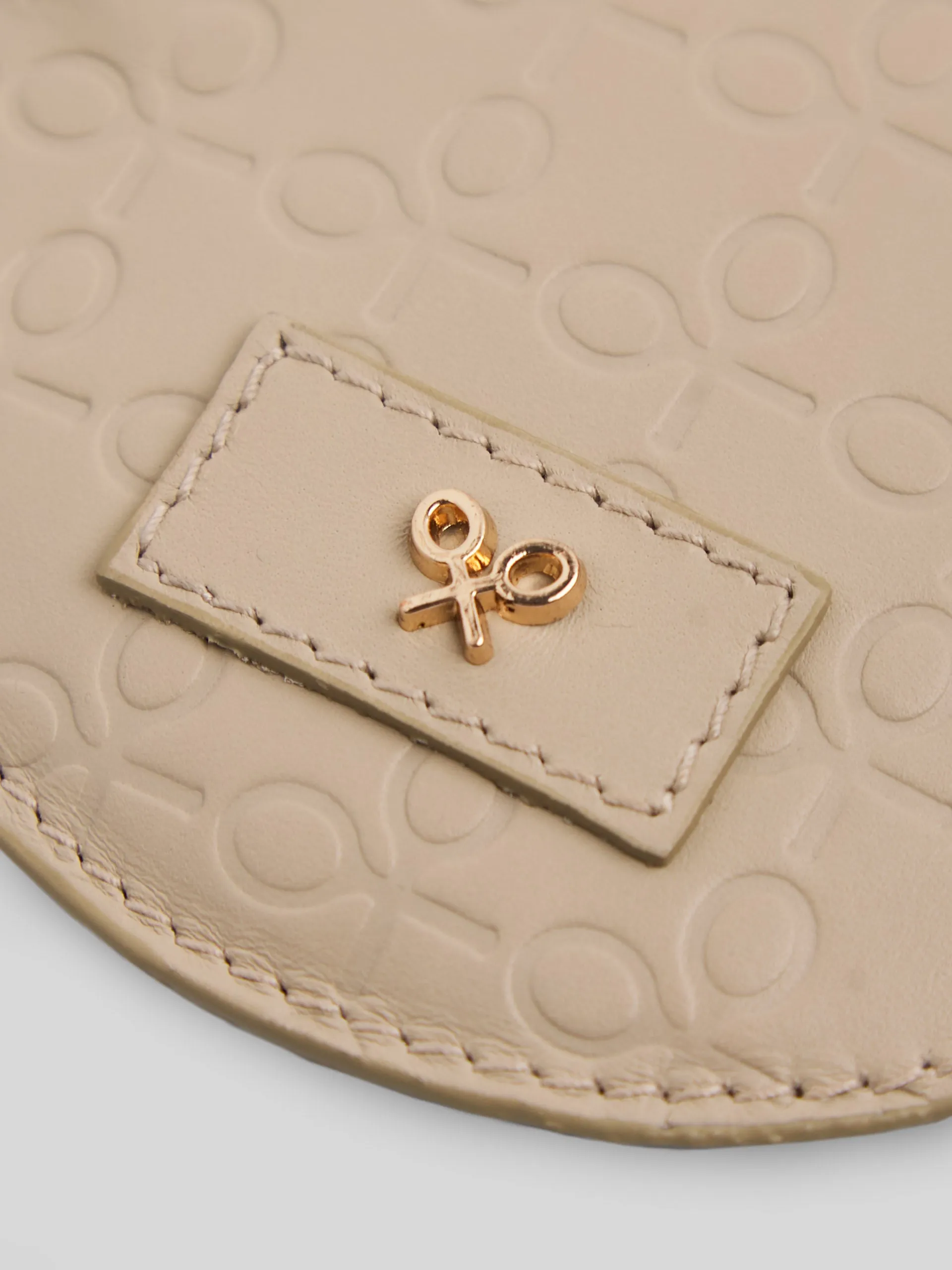 Monedero silbon piel beige