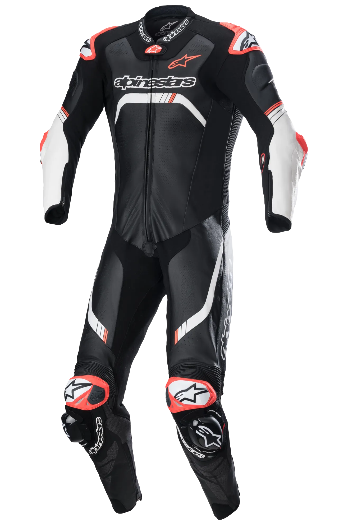 Mono de cuero Alpinestars GP Tech V4 Negro-Blanco 