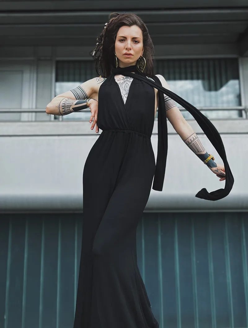 Black Wakiza Infinity Jumpsuit