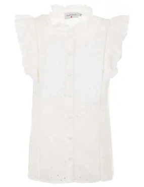 NAF NAF - Blusa blanca AENC 67 Mujer