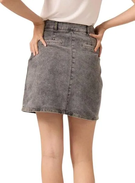 Naf Naf Denim Gray Women's Skirt