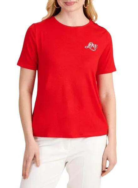 Naf Naf Love red women's t-shirt