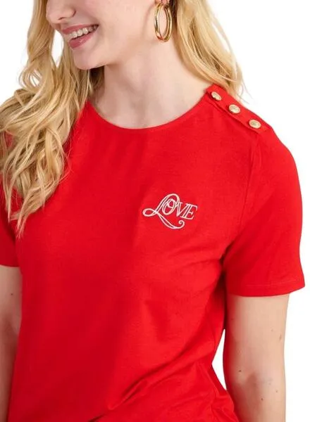 Naf Naf Love red women's t-shirt