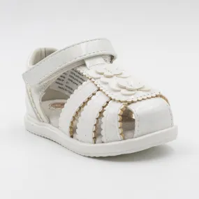 Natgeo Kids Sandalia Nia con velcro Blanco Plateado