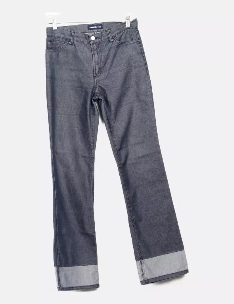 Nino Cerruti Women's Gray Denim Jeans Pants