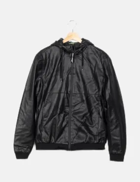 Textured Black Faux Leather ONLY & SONS Jacket