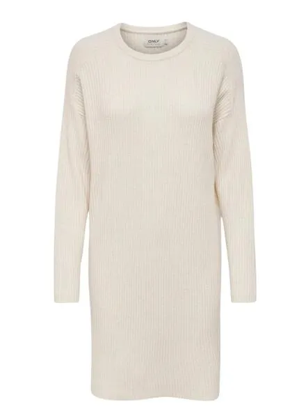 Only Fia Katia Ribbed Beige Dress for Women