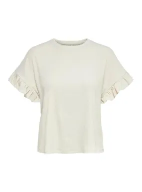 Only Marla Glitter Beige Women's T-shirt