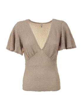 ONLY - Top beige onlKatie Life 15324478 Mujer