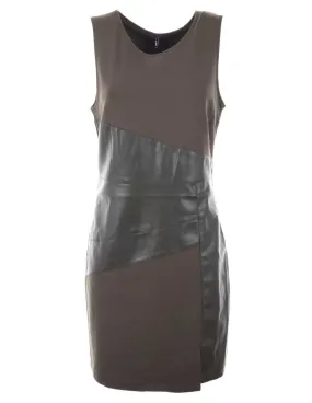 ONLY - Vestido verde onlMarianne Faux Leather Mix Dress 15305763 Mujer