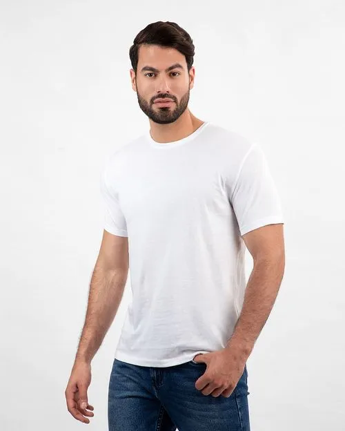 Pack de 3 polos Hombre Cuello Redondo Blanco / Gris Poly / Guinda Sombra