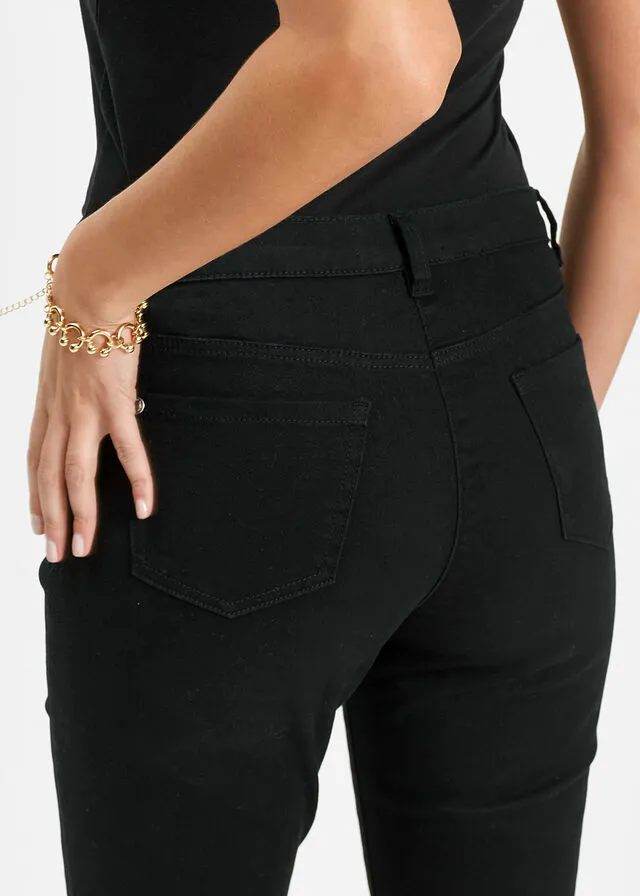 Pantalón capri elástico Negro