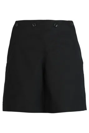 Pantalón negro corto con logo