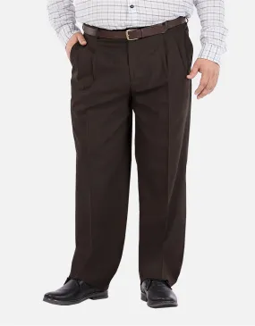 Pant polystel slim regular fit brown