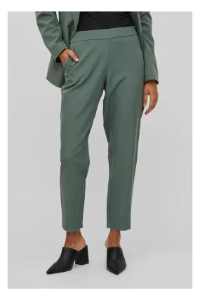 Vicarrie Green Duck Straight Fabric Pants - Shop Now!