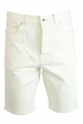 Pantalón vaquero blanco corto con minilogo