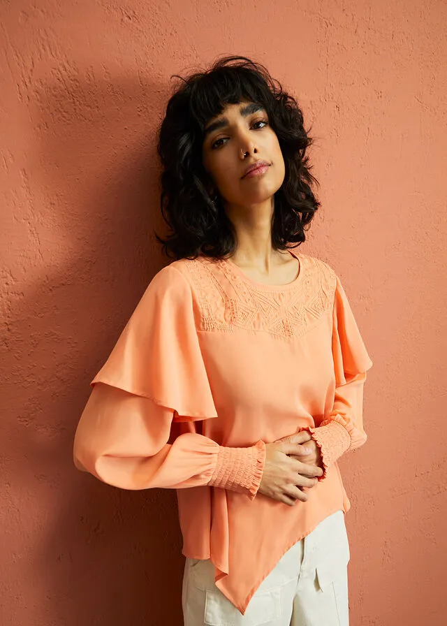 Pastel Apricot Blouse